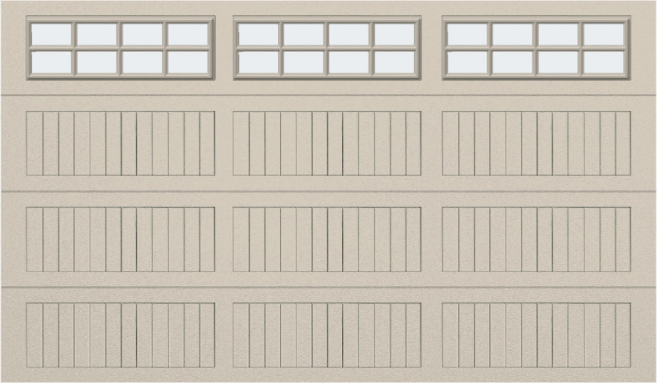 12x7 - Frosted - Long - Stockton With glass Long - Almond.