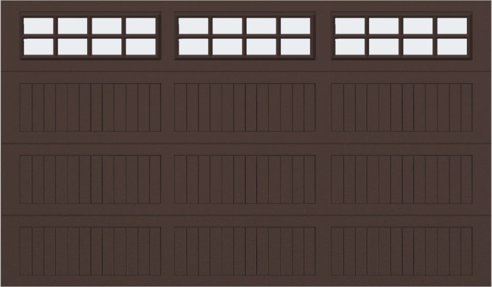 12x7 - Frosted  - Long - Stockton With glass Long - Brown