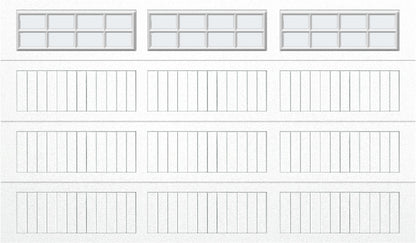 12x7 - Frosted -  Long -Stockton With glass Long - White