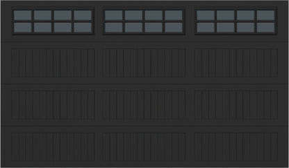 12x7 -  Tinted - Long Stockton With glass - Black