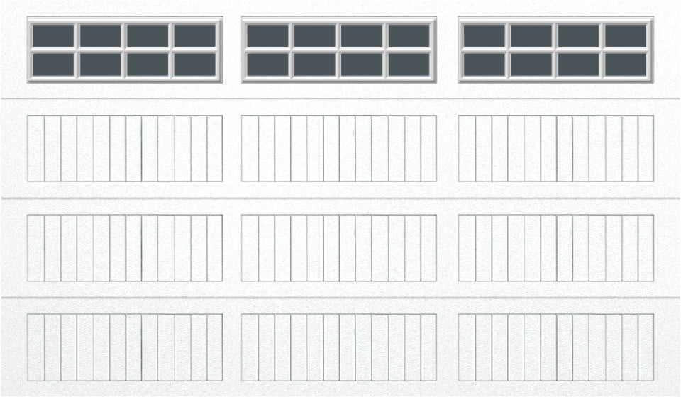 12x7 -  Tinted - Long Stockton With glass - White