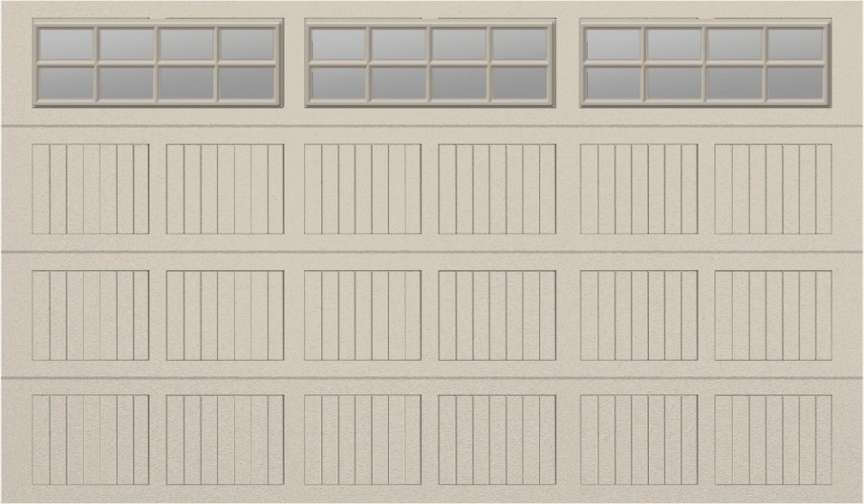 12x7 - Clear -  Stockton With glass Long Short - Almond