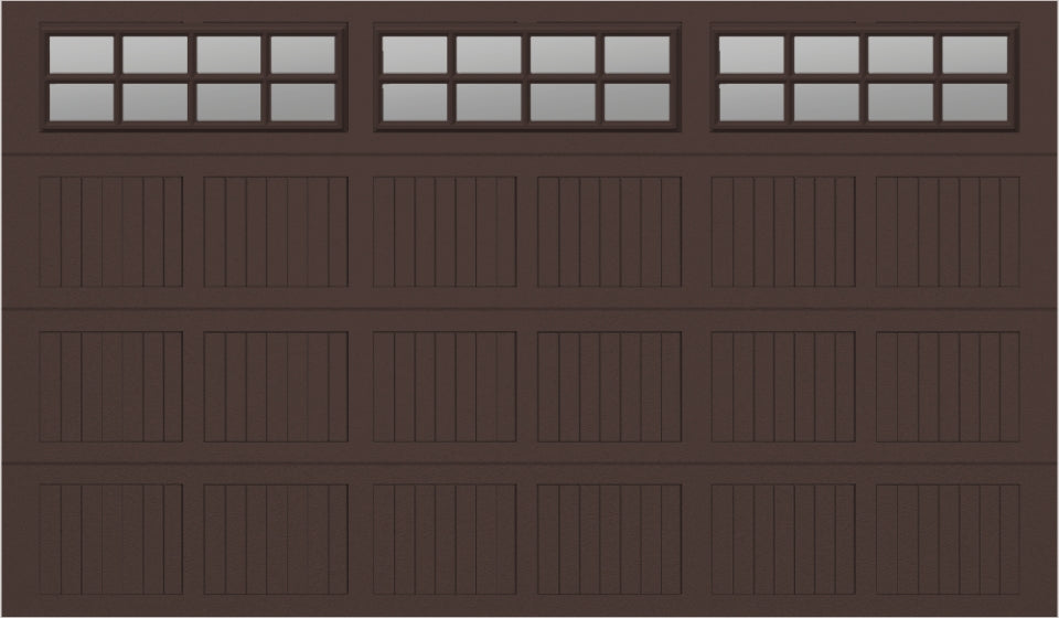 12x7 - Clear -  Stockton With glass Short - Brown