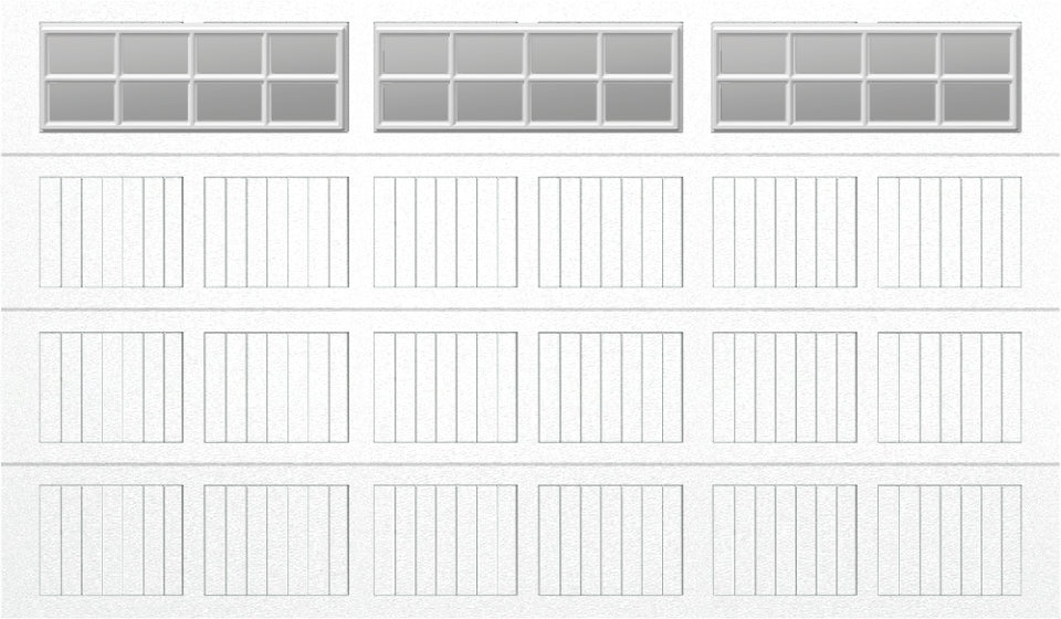 12x7 - Clear -  Stockton With glass Short - White