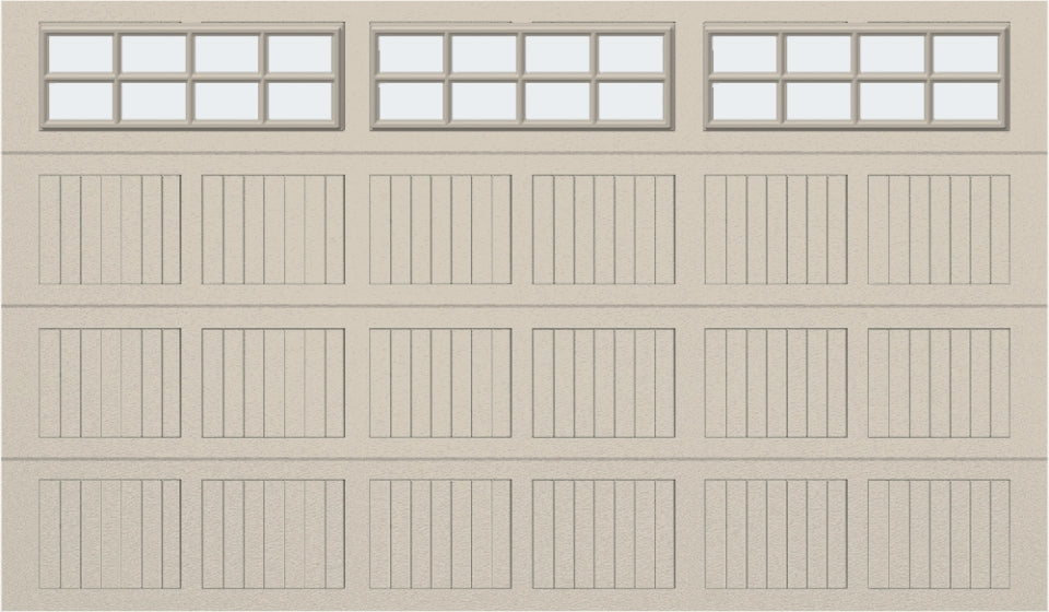 12x7 - Frosted -  Stockton With glass - Almond