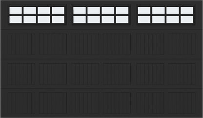 12x7 - Frosted -  Stockton With glass - Black