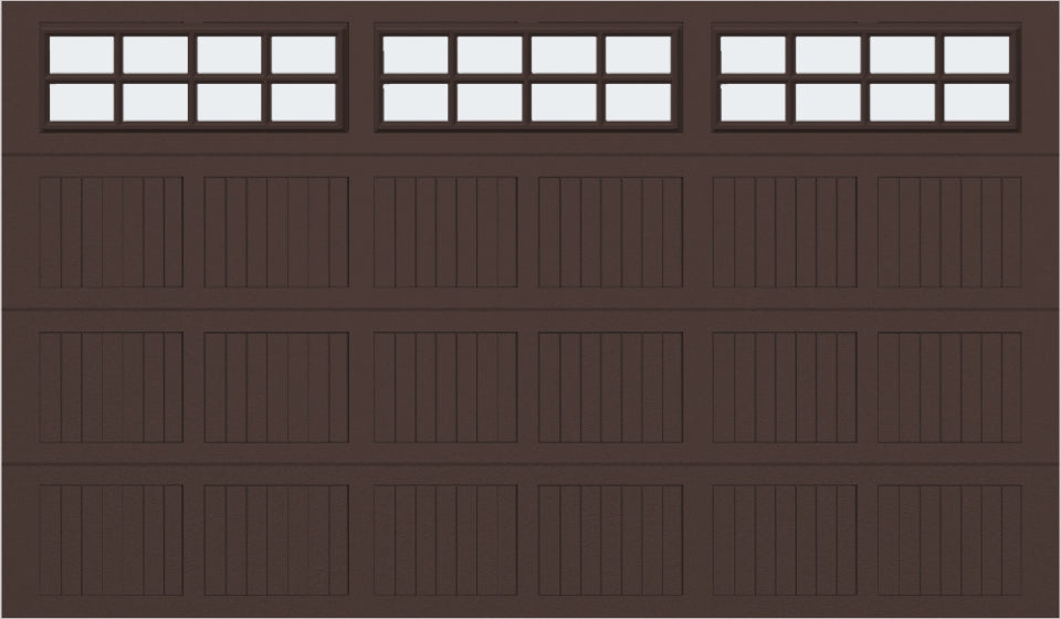 12x7 - Frosted  -  Stockton With glass - Brown