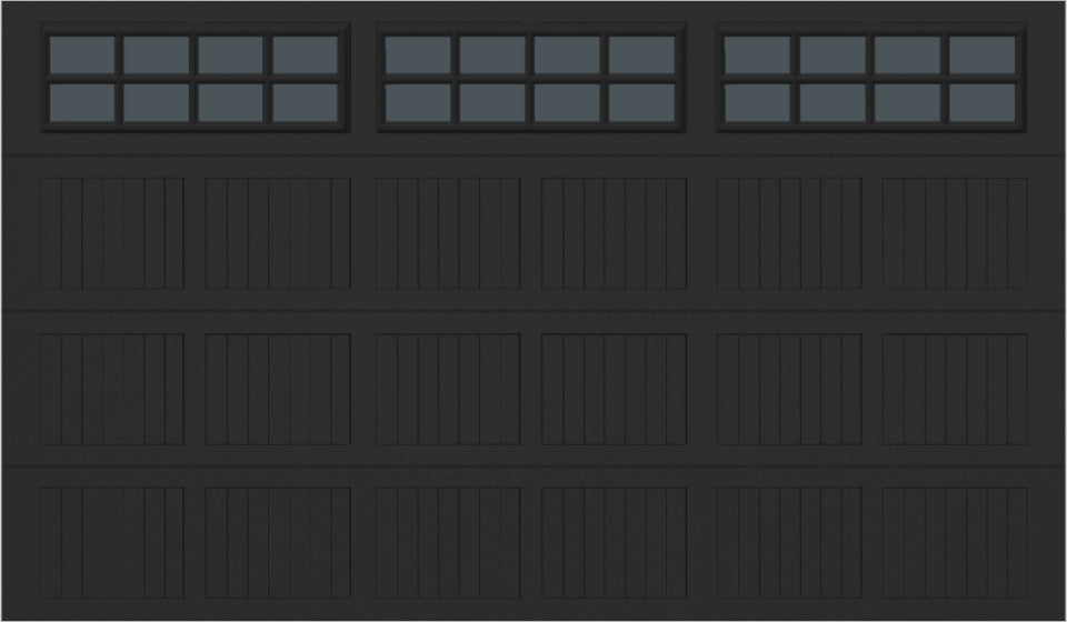 12x7 -  Tinted- Stockton With glass - Black