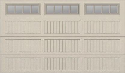 12x7 - Straight Stockbridge Long - Clear  With glass Long - Almond