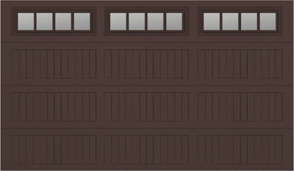 12x7 -  Straight Stockbridge Long - Clear  With glass Long - Brown