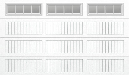 12x7 -  Straight Stockbridge Long  - Clear  With glass Long - White