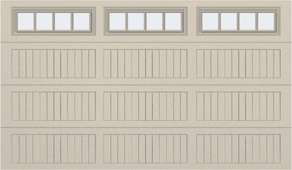 12x7 - Straight Stockbridge Long - Frosted With glass Long - Almond