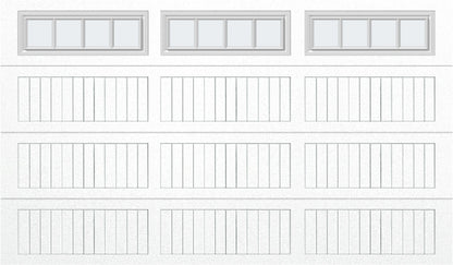 12x7 - Straight Stockbridge Long - Frosted With glass Long - White