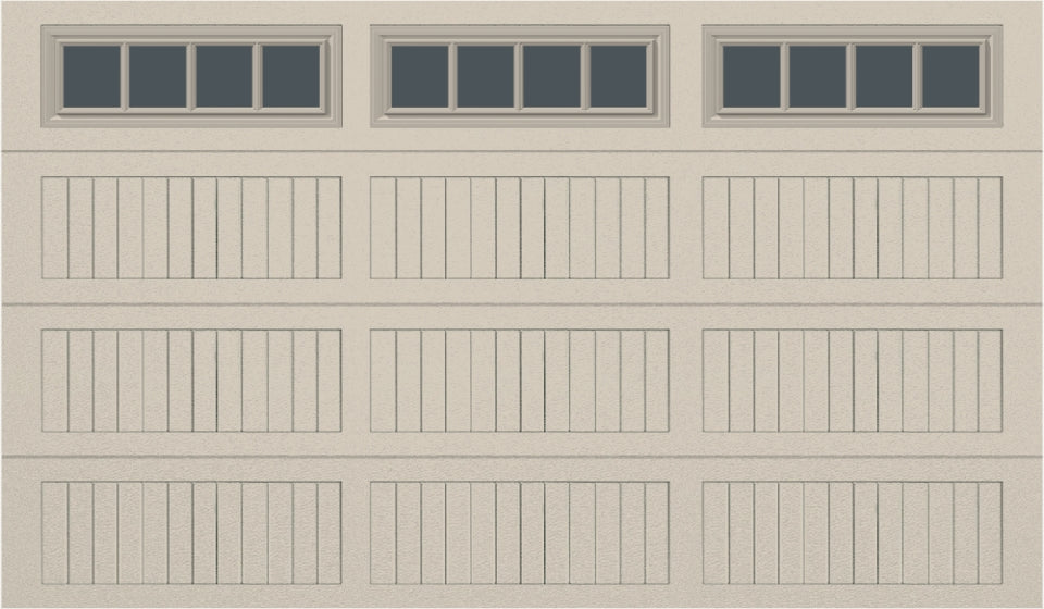 12x7 - Straight Stockbridge Long - Tinted   With glass Long - Almond