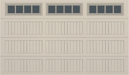 12x7 - Straight Stockbridge Long - Tinted   With glass Long - Almond