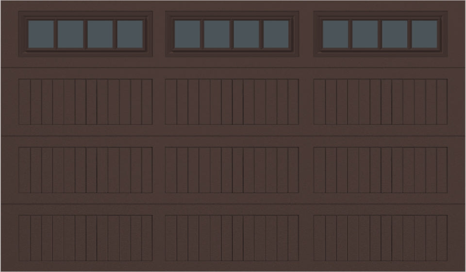 12x7 -  Straight Stockbridge Long - Tinted   With glass Long - Brown