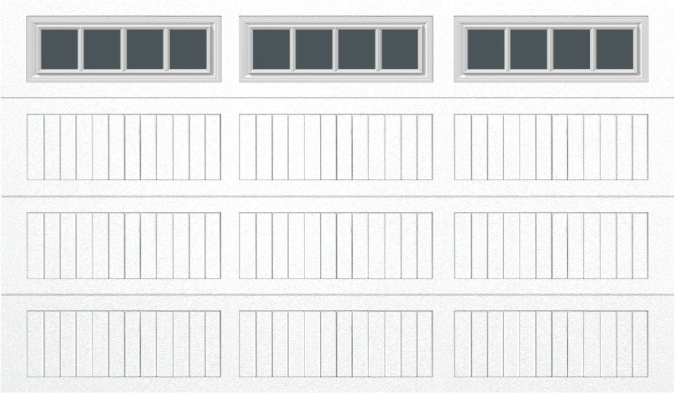 12x7 -  Straight Stockbridge Long - Tinted   With glass Long - White