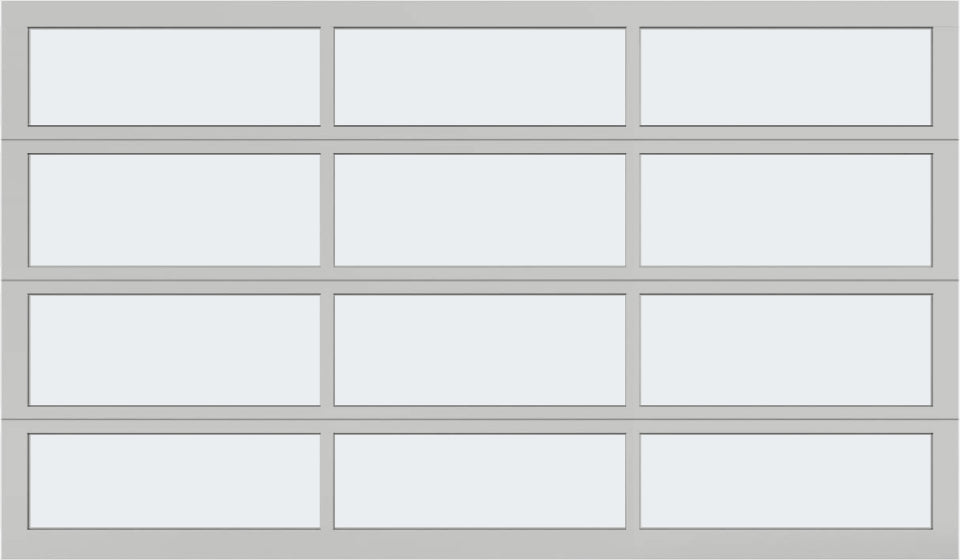 12'x7' Window - Aluminum - Clear - Frosted