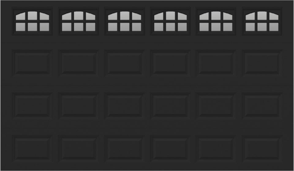 12x7 -  Cascade Short - Clear  With glass - Black