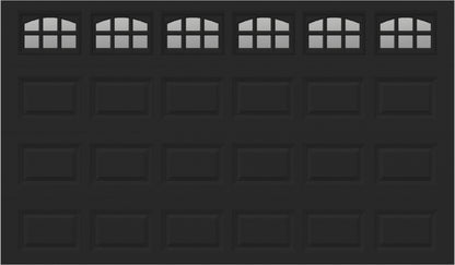 12x7 -  Cascade Short - Clear  With glass - Black