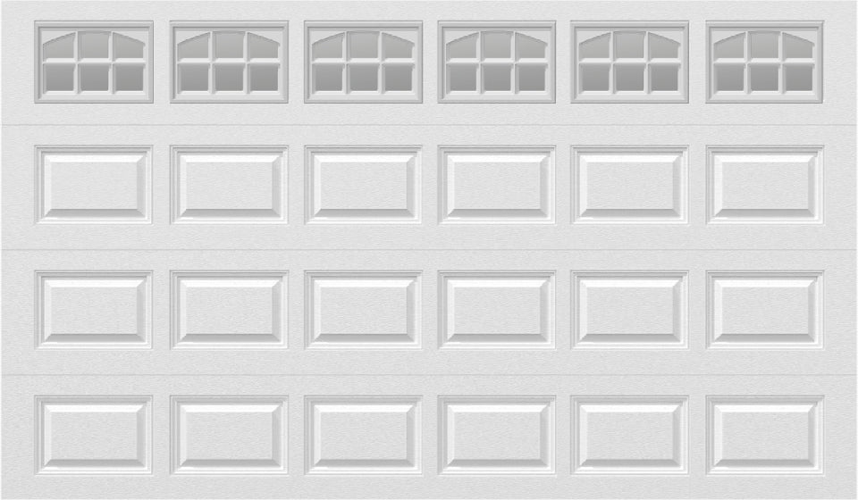 12x7 -  Cascade Short - Clear  With glass - White