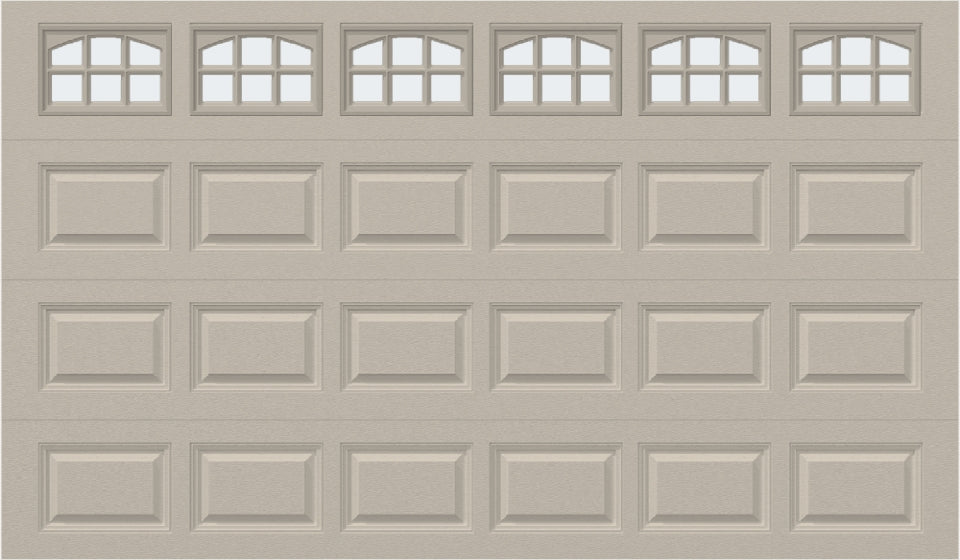 12x7 -  Cascade Short - Frosted  With glass - Almond