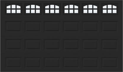 12x7 -  Cascade Short - Frosted  With glass - Black.