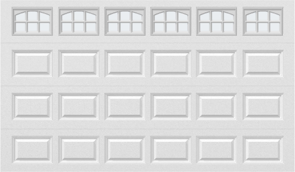 12x7 -  Cascade Short - Frosted  With glass - White