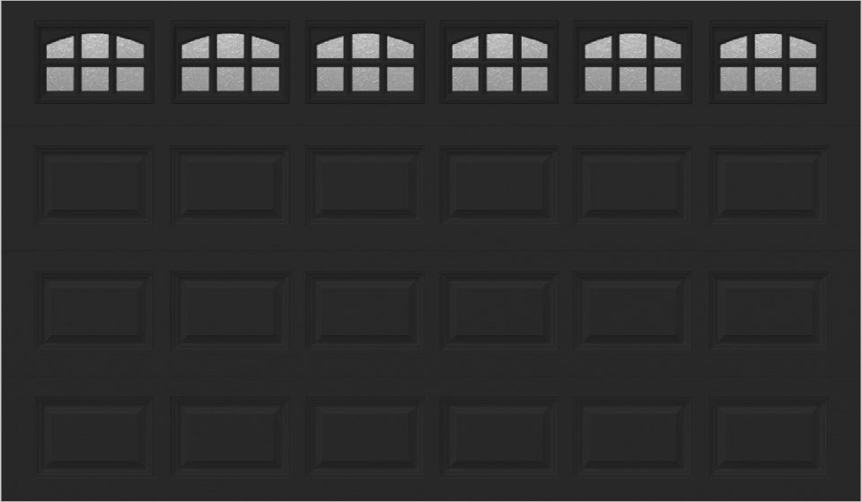 12x7 -  Cascade - Obscure With glass - Black