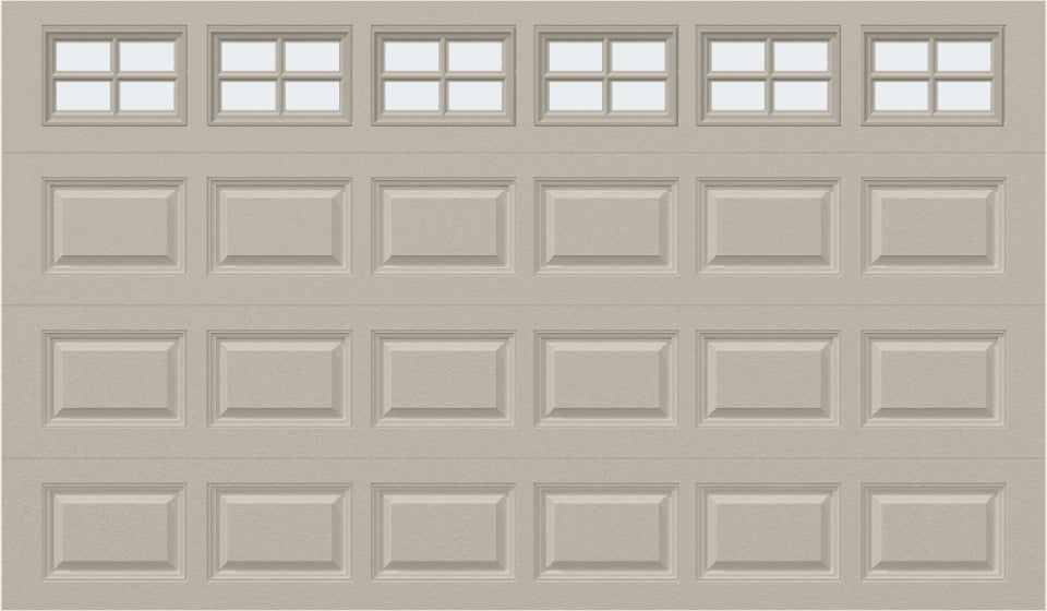 12x7 - Frosted -  Stockton With glass - Almond