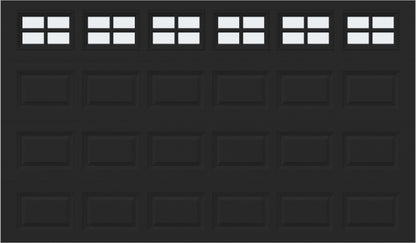 12x7 - Frosted -  Stockton With glass - Black