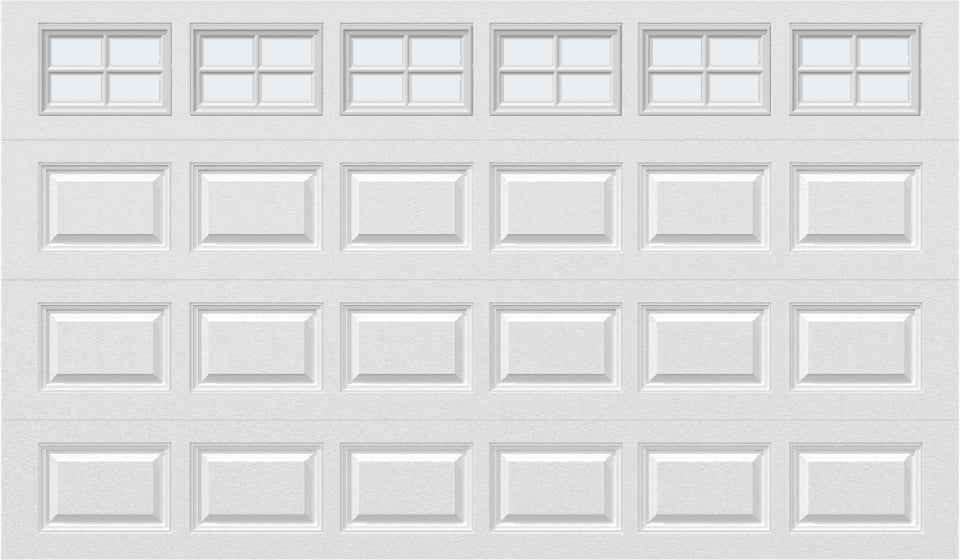 12x7 - Frosted -  Stockton With glass - White