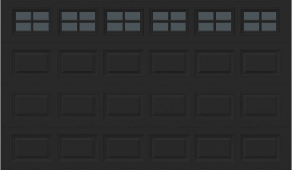 12x7 -  Tinted- Stockton With glass - Black