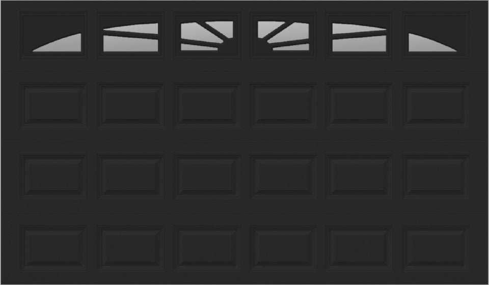 12x7 -  Sunburst - ClearWith glass - Black