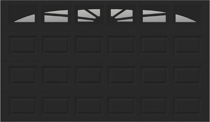 12x7 -  Sunburst - ClearWith glass - Black