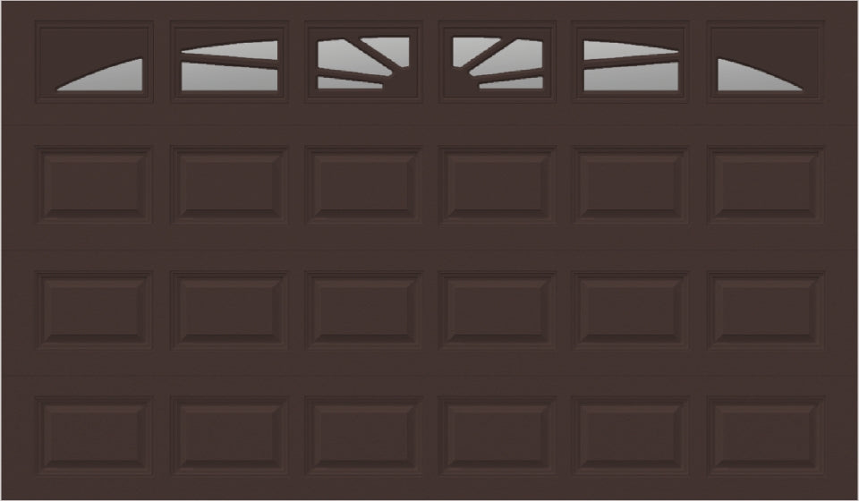 12x7 -  Sunburst - Clear With glass - Brown