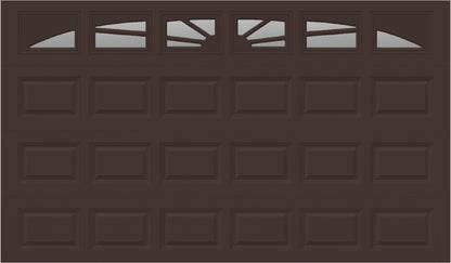 12x7 -  Sunburst - Clear With glass - Brown