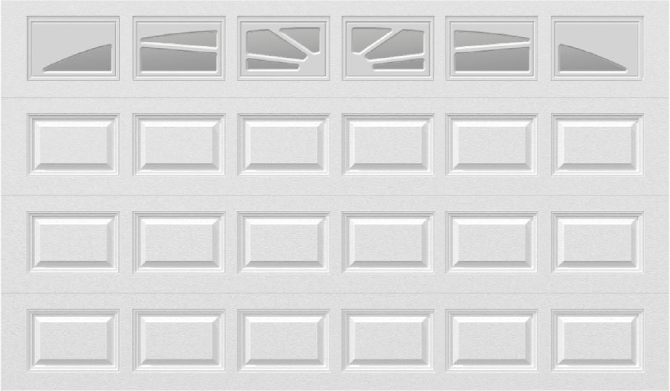 12x7 -  Sunburst - Clear With glass - White