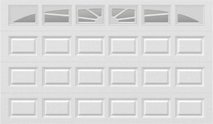 12x7 -  Sunburst - Clear With glass - White