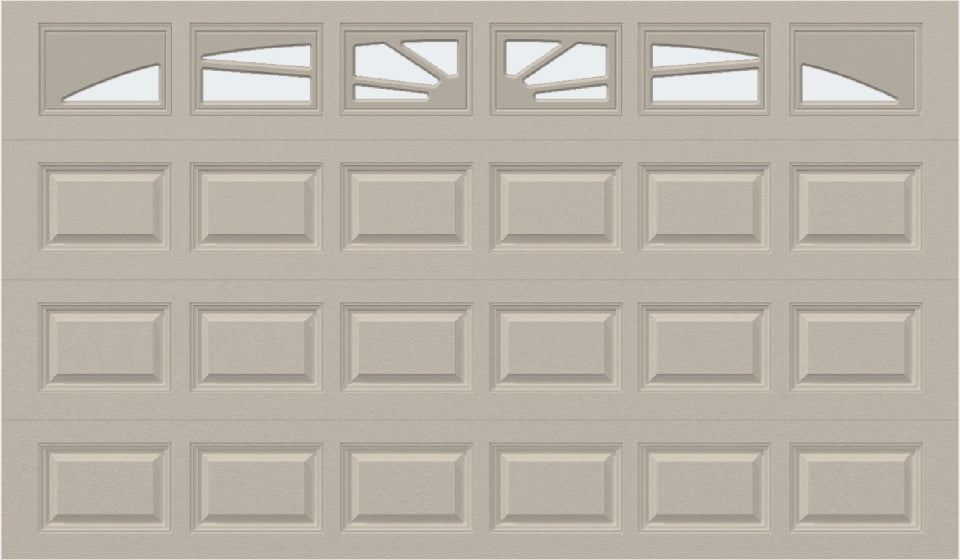 12x7 - Sunburst - Frosted -  With glass Long - Almond