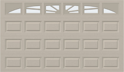 12x7 - Sunburst - Frosted -  With glass Long - Almond