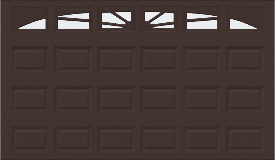 12x7 -  Sunburst - Frosted -  With glass Long - Brown