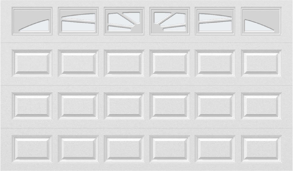 12x7 -  Sunburst - Frosted - With glass Long - White