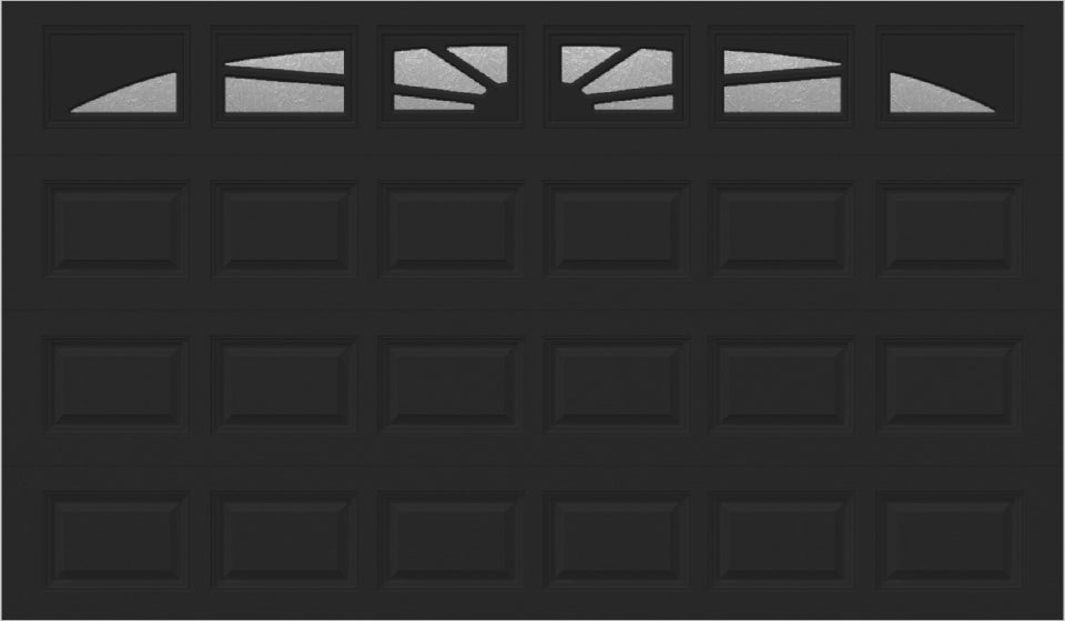 10x7 - Sunburst - Obscure - With glass Long - Black