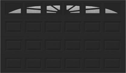 10x7 - Sunburst - Obscure - With glass Long - Black