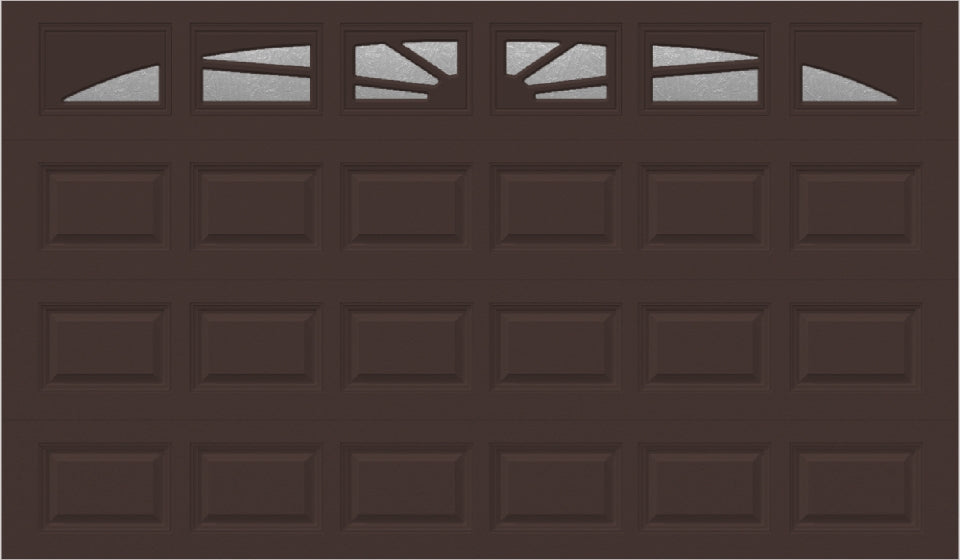 12x7 - Sunburst - Obscure - With glass Long - Brown