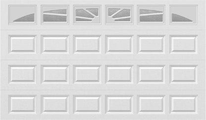 12x7 - Sunburst - Obscure - With glass Long - White