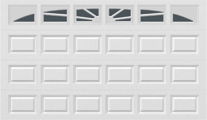 12x7 -  Sunburst - Tinted . - With glass Long - White