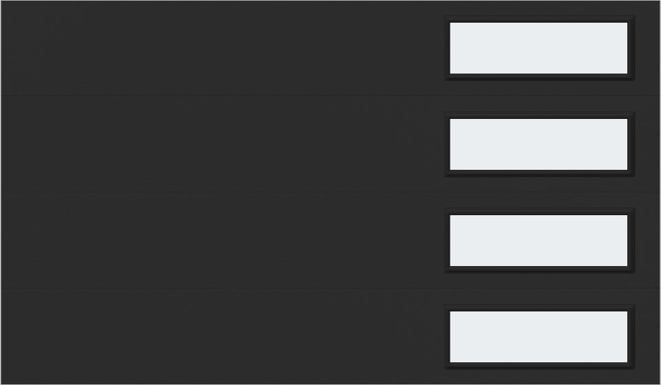 12'x7' Window - Skyflush Right  - Black - Frosted