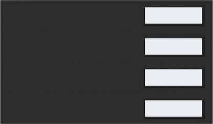 12'x7' Window - Skyflush Right  - Black - Frosted